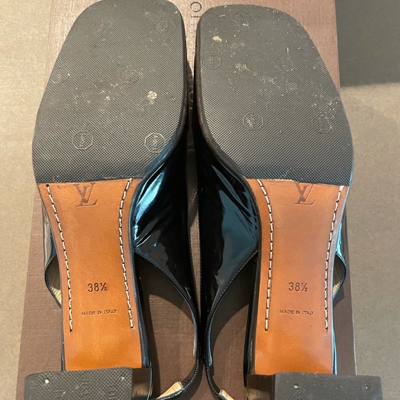 Louis Vuitton Patent Leather Slingbacks - Picture 6 of 7